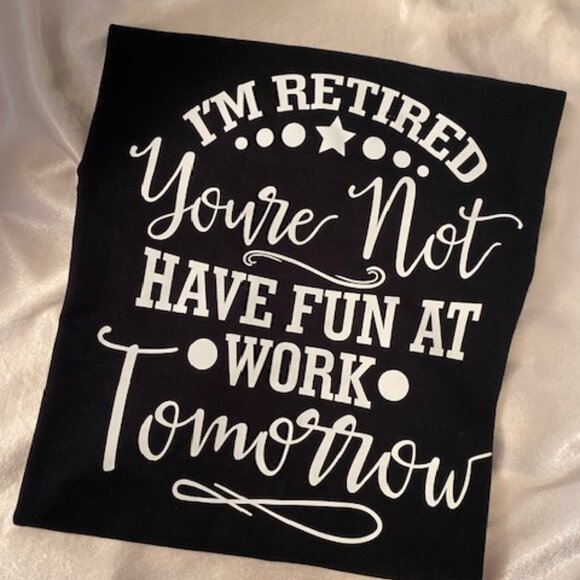 Handmade Men's Retirement black short sleeve t-shirt - Picture 2 of 3